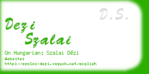 dezi szalai business card